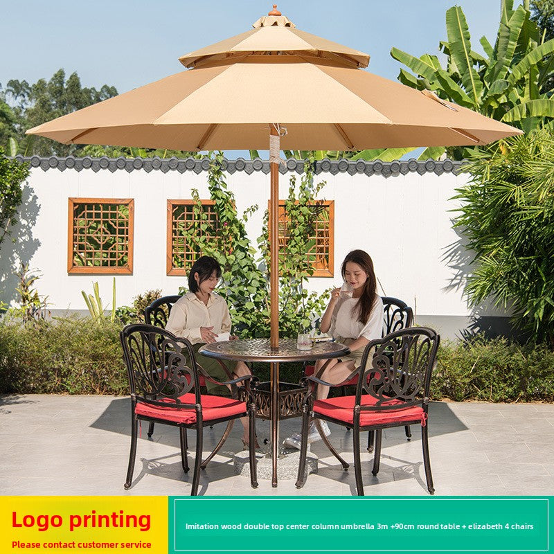 Outdoor Aluminium Centre Pole Umbrella 19 Options | Table & Chair Set Available SUN045