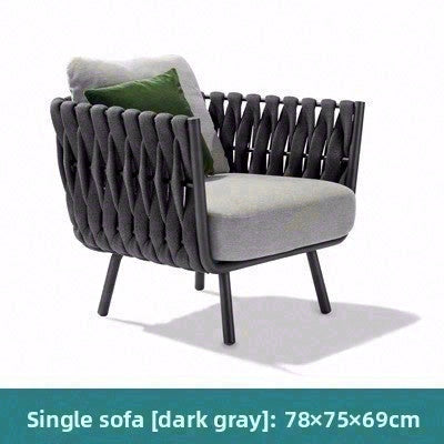 PE藤帶沙發+餐椅+躺床 戶外套裝（可單件購買）SOFA139 配件細節