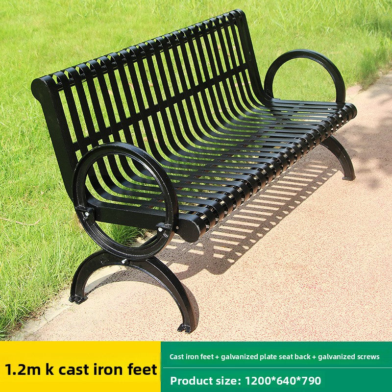 Cast Iron Leg Outdoor Park Bench 1.2-1.8m European / OK Style EFWB-047