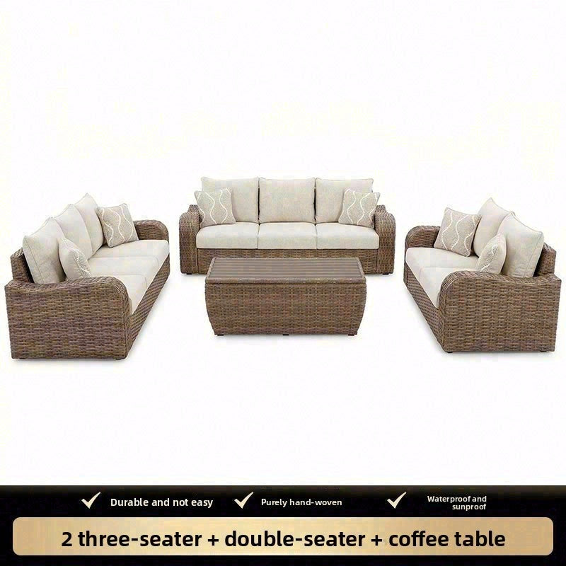 戶外PE藤編沙發組合套裝 SOFA128 座面細節 3
