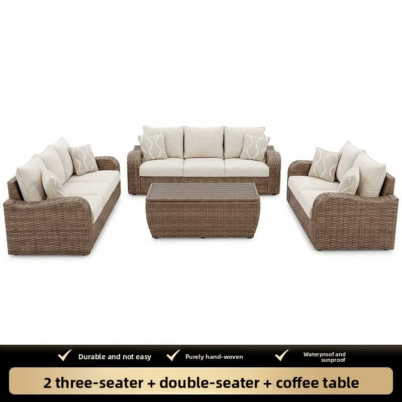 戶外PE藤編沙發組合套裝 SOFA128 座面細節 3