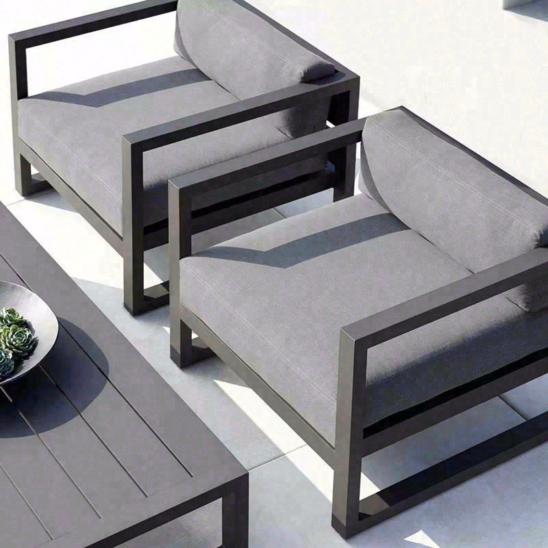 戶外鋁合金北歐風沙發組合套裝 SOFA134 正面全景