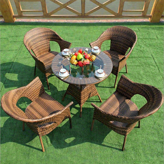 Outdoor Rattan Dining Table and Chair Set TC087