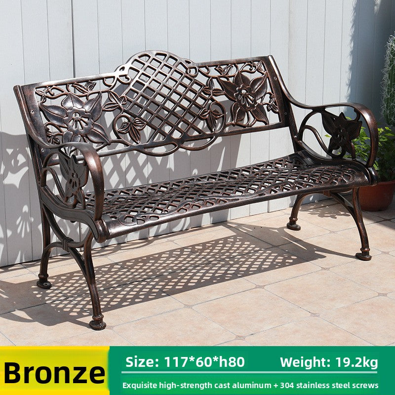 Detachable Cast Aluminum Outdoor Park Bench 117cm Multi-Colour EFWB-037