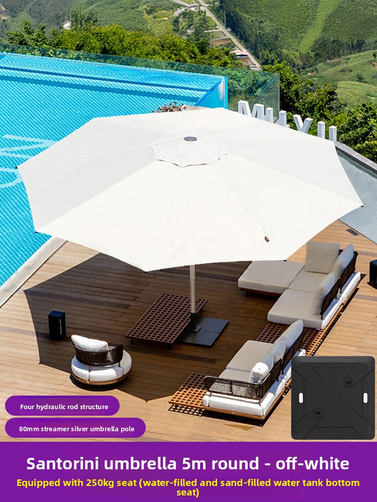 Large Commercial Centre-Pole Parasol — 8 Options | Solar LED Available SUN053