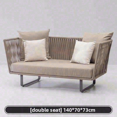 戶外PE藤編鋁架沙發組合套裝 SOFA133 支架結構細節