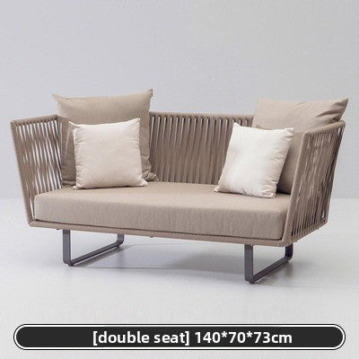 戶外PE藤編鋁架沙發組合套裝 SOFA133 支架結構細節