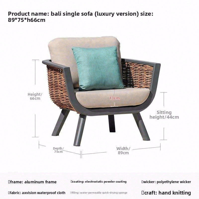 戶外PE藤編防水沙發組合套裝 SOFA136 多角度展示