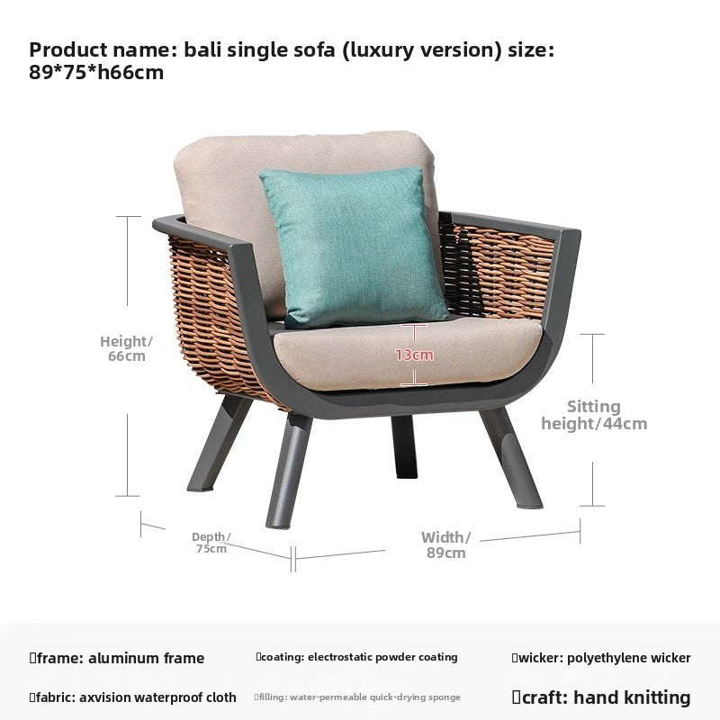 戶外PE藤編防水沙發組合套裝 SOFA136 多角度展示