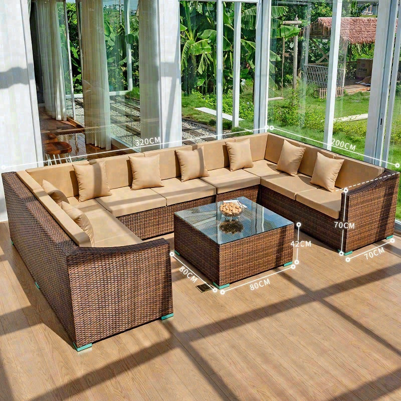 戶外PE藤編沙發組合套裝 SOFA129 座面細節 4