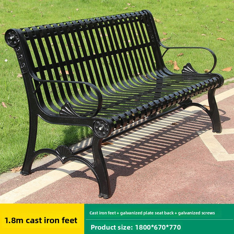 Cast Iron Leg Outdoor Park Bench 1.2-1.8m European / OK Style EFWB-047