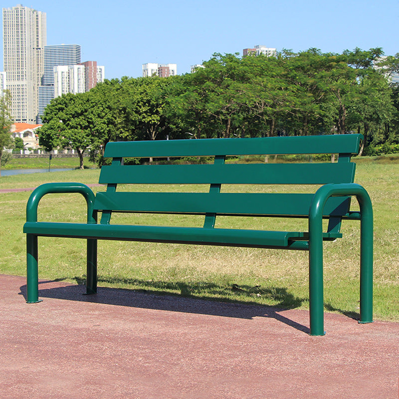 Iron Outdoor Park Bench Sports Court 1.5-1.8m Green EFWB-049