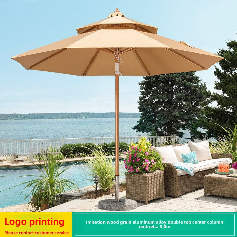 Outdoor Aluminium Centre Pole Umbrella 19 Options | Table & Chair Set Available SUN045