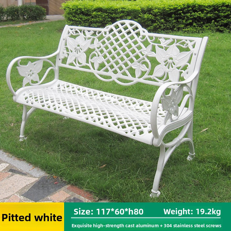 Detachable Cast Aluminum Outdoor Park Bench 117cm Multi-Colour EFWB-037