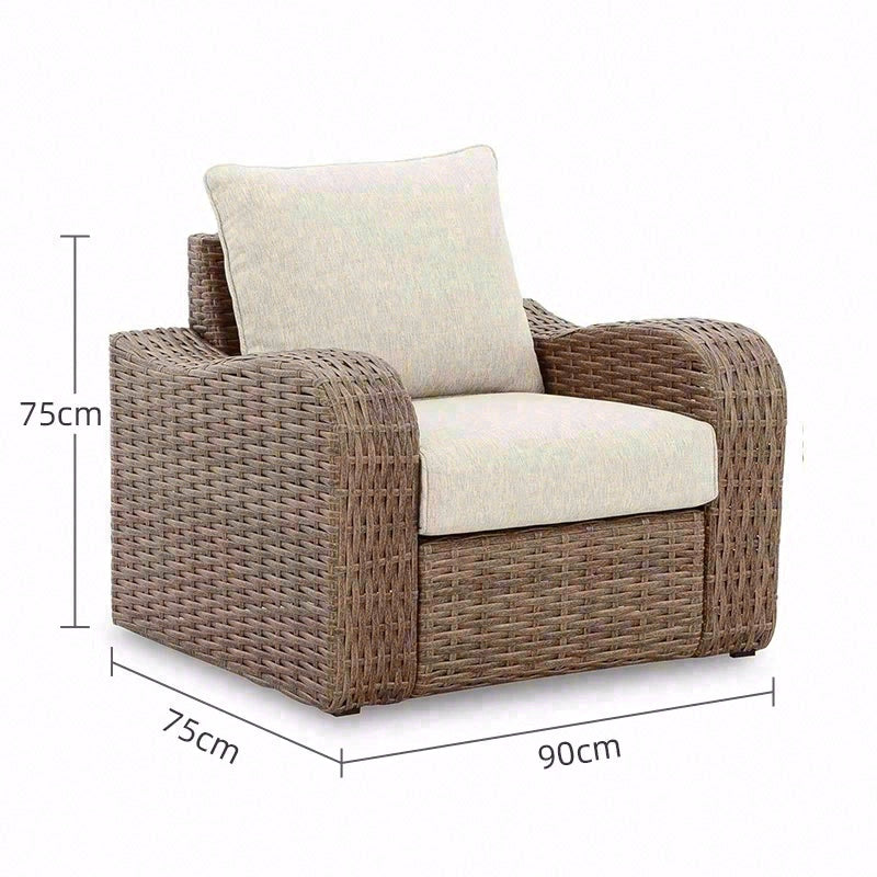 戶外PE藤編沙發組合套裝 SOFA128 組合配置示意