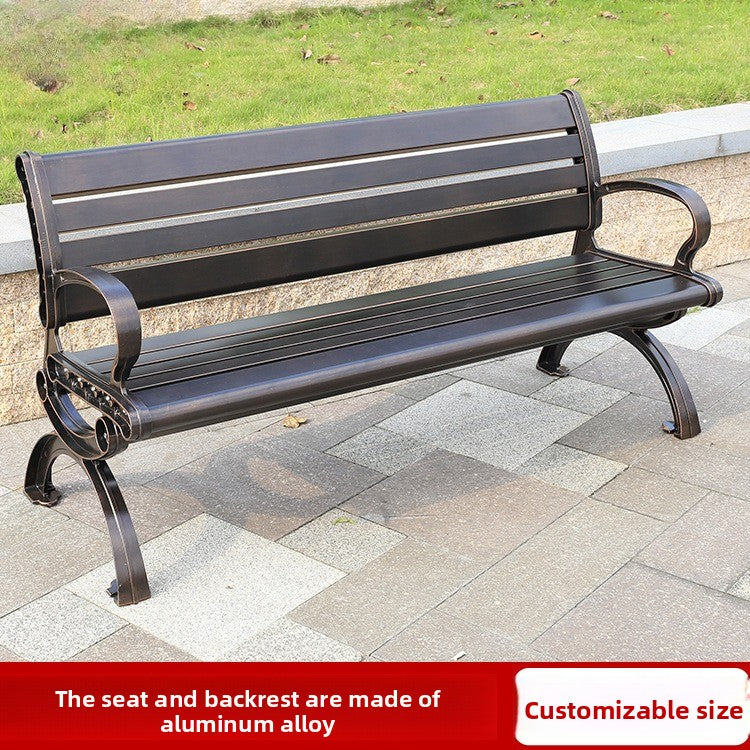 Cast Aluminum Outdoor Park Bench 1.2–2m | Splayed Legs EFWB-034