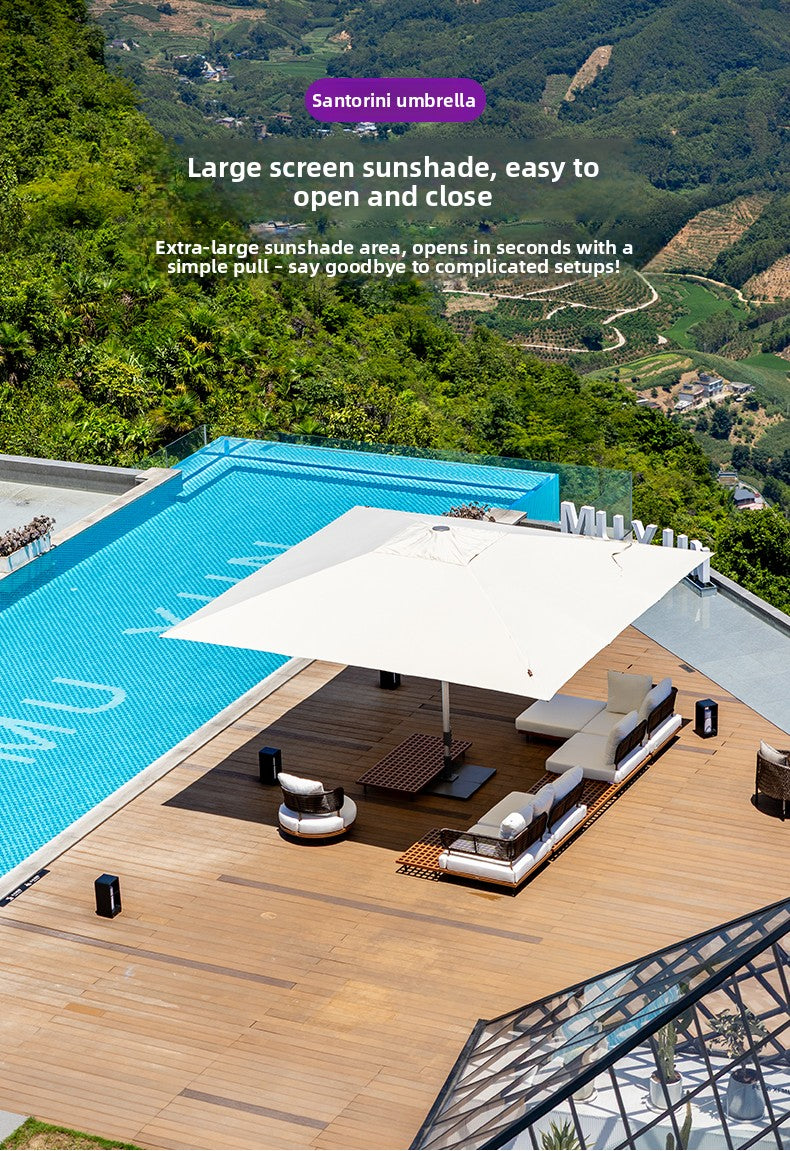 Large Commercial Centre-Pole Parasol — 8 Options | Solar LED Available SUN053