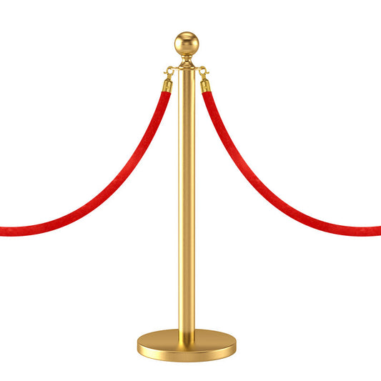Stainless Steel Retractable Belt Stanchion — Queue Barrier / VIP Post 90cm, 7 Options QS024