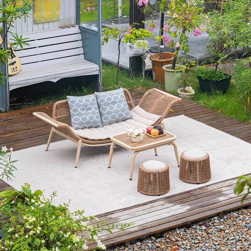 Outdoor Rope-Woven Chaise Lounge & Sofa Chair Series LCH001 | Patio Combos