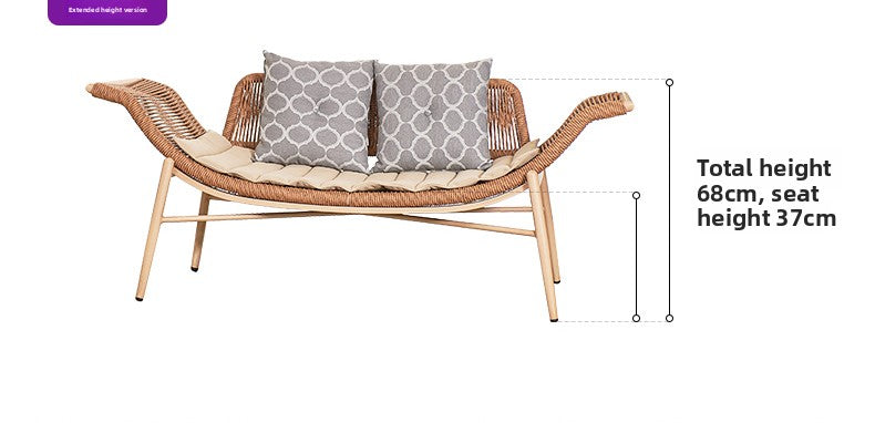 Outdoor Rope-Woven Chaise Lounge & Sofa Chair Series LCH001 | Patio Combos