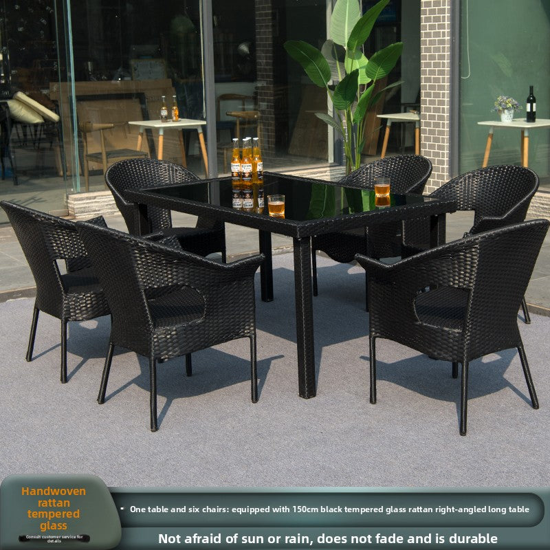 Outdoor PE Rattan Dining Set TC095