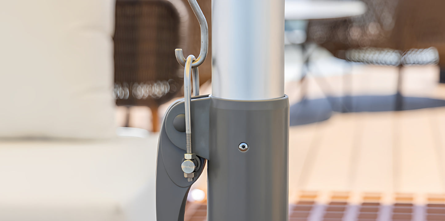 Large Commercial Centre-Pole Parasol — 8 Options | Solar LED Available SUN053