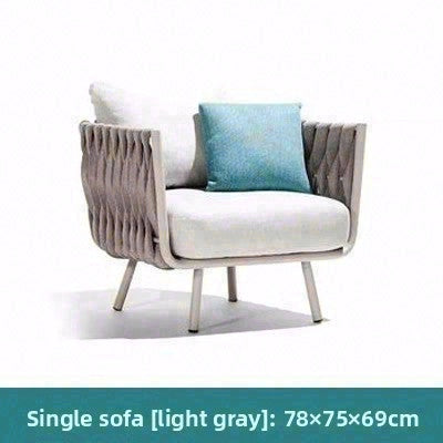 PE藤帶沙發+餐椅+躺床 戶外套裝（可單件購買）SOFA139 側面角度