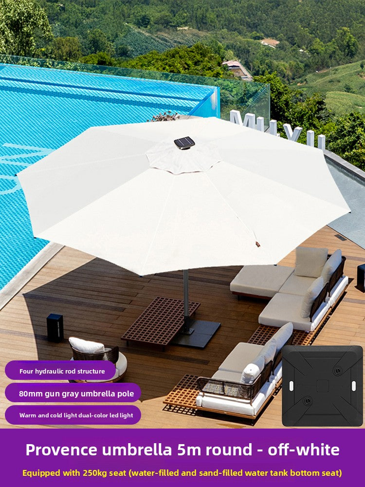 Large Commercial Centre-Pole Parasol — 8 Options | Solar LED Available SUN053