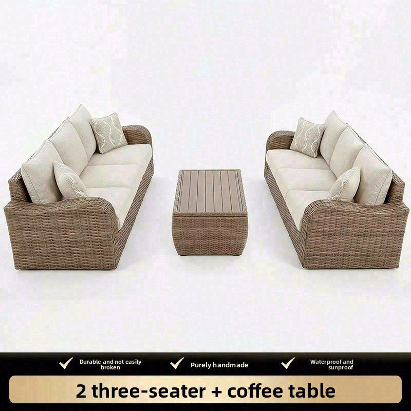戶外PE藤編沙發組合套裝 SOFA128 側面角度 3