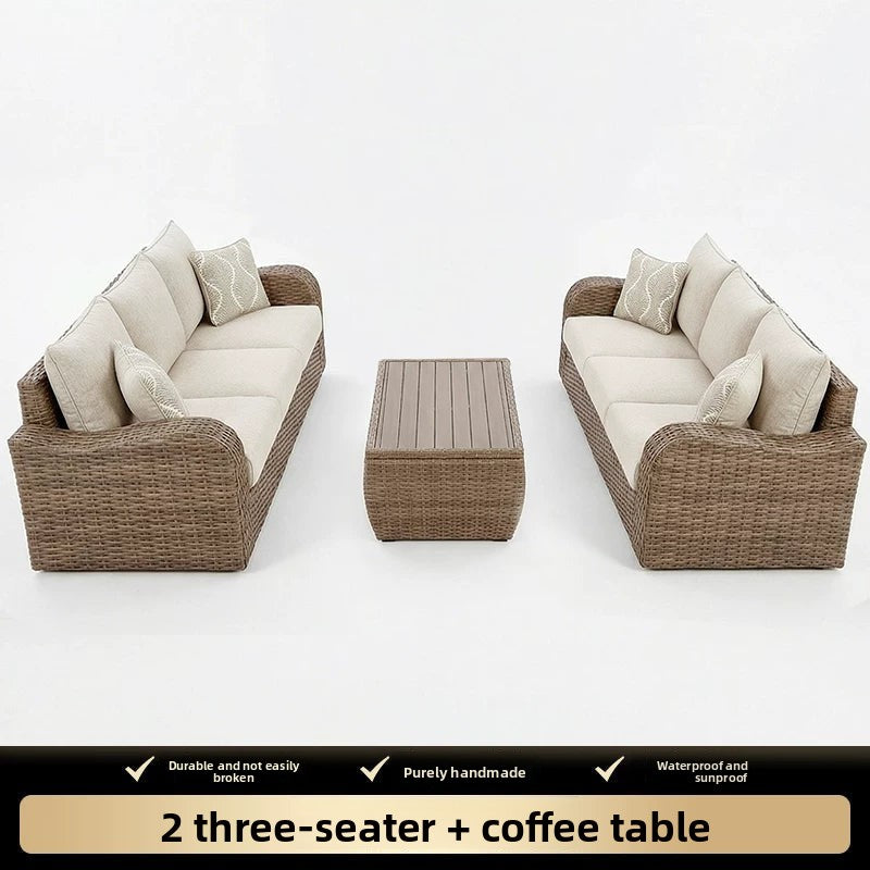 戶外PE藤編沙發組合套裝 SOFA128 側面角度 3