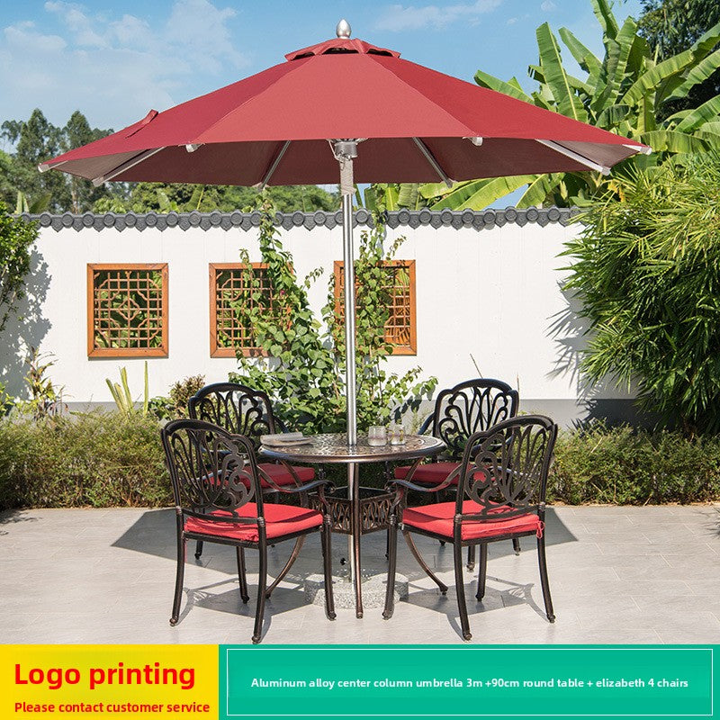 Outdoor Aluminium Centre Pole Umbrella 19 Options | Table & Chair Set Available SUN045