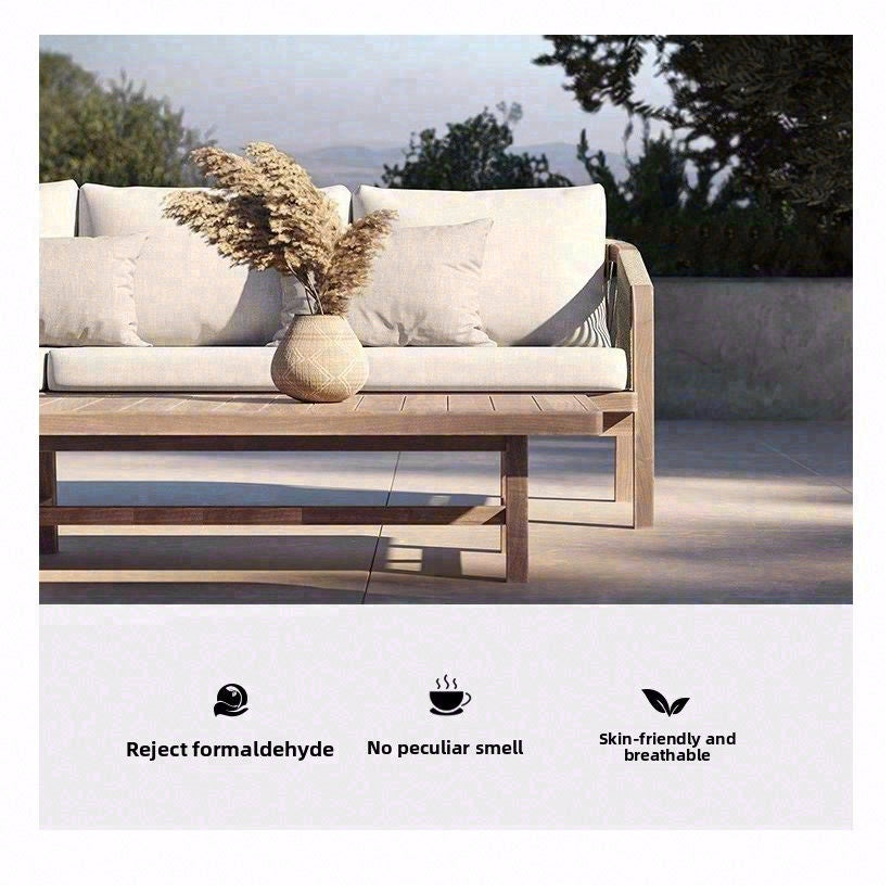 戶外PE藤編柚木/鋁合金沙發組合 SOFA135 組合配置示意