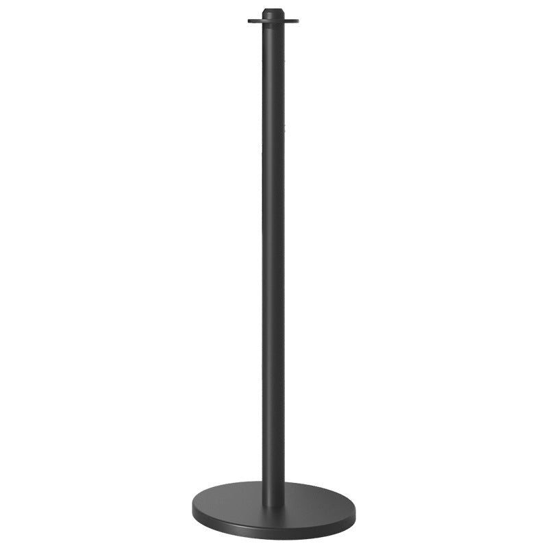 Rope Stanchion — Jute Rope Queue Barrier Post 88cm, Black / Silver (post & rope sold separately) QS025