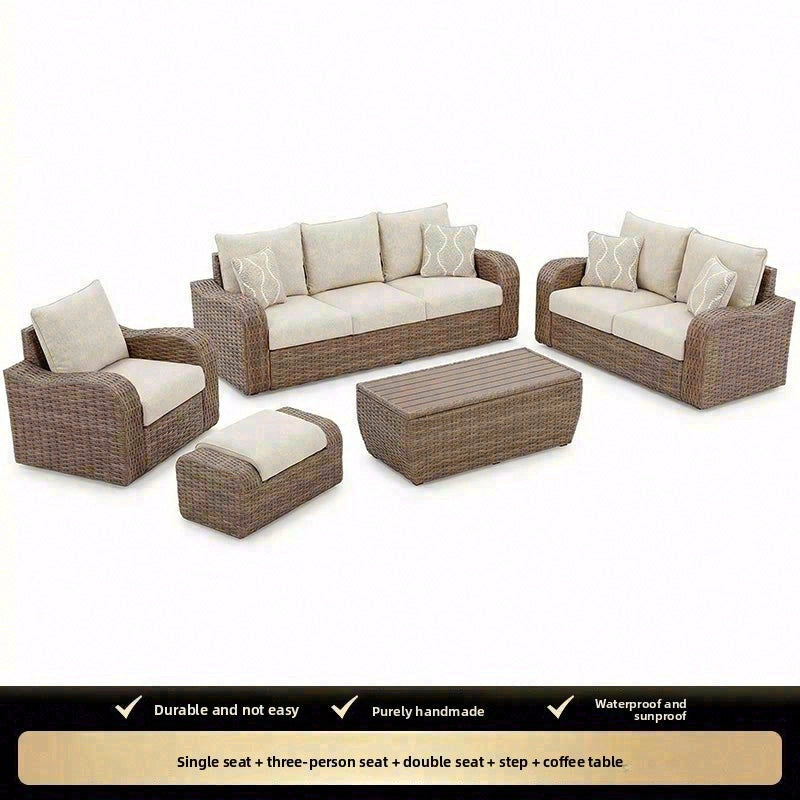 戶外PE藤編沙發組合套裝 SOFA128 尺寸比例參考 3