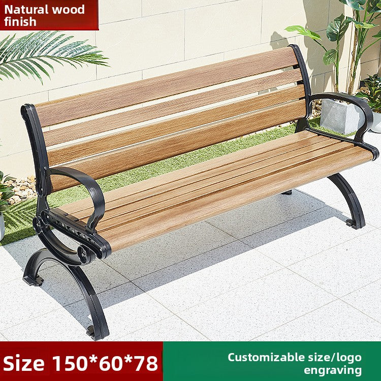 Cast Aluminum Outdoor Park Bench 1.2–2m | Splayed Legs EFWB-034