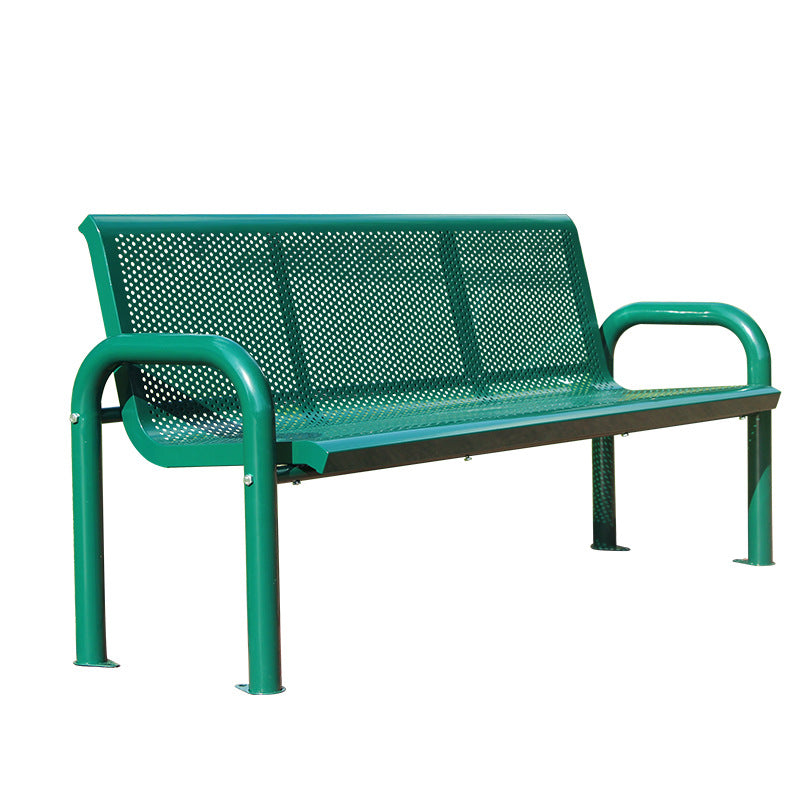 Wrought Iron Outdoor Park Bench 1.2-1.8m Green EFWB-048