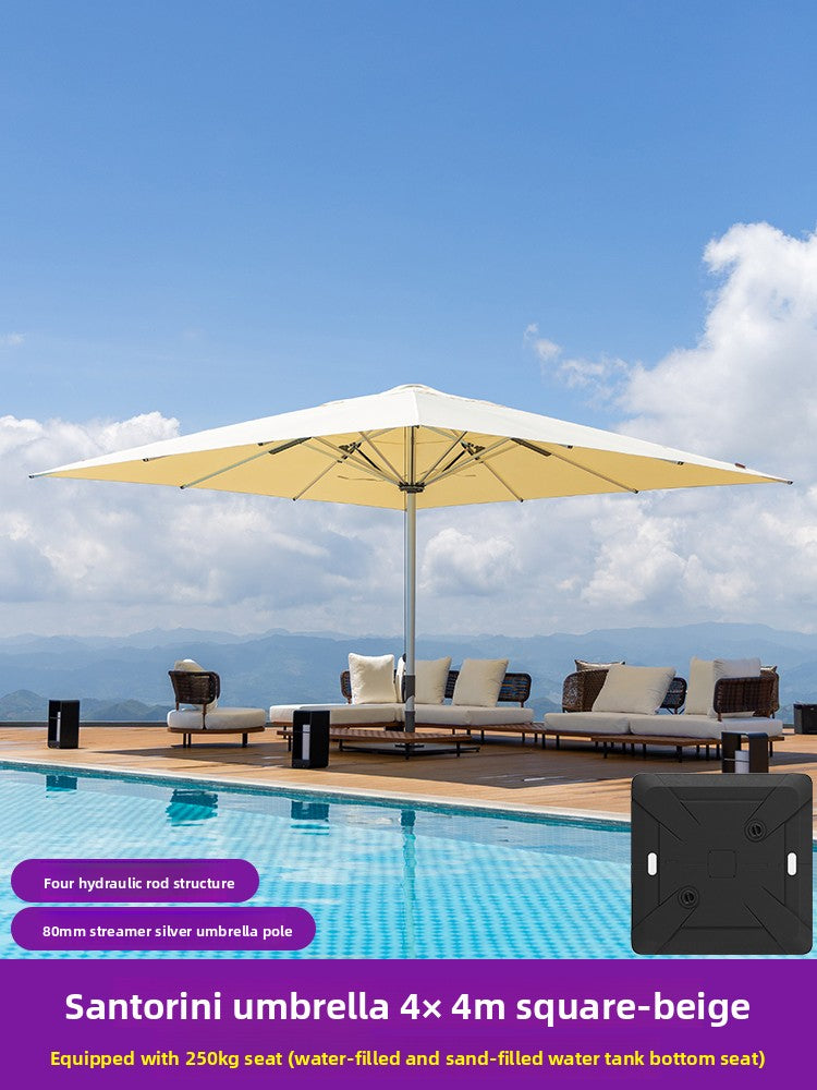 Large Commercial Centre-Pole Parasol — 8 Options | Solar LED Available SUN053