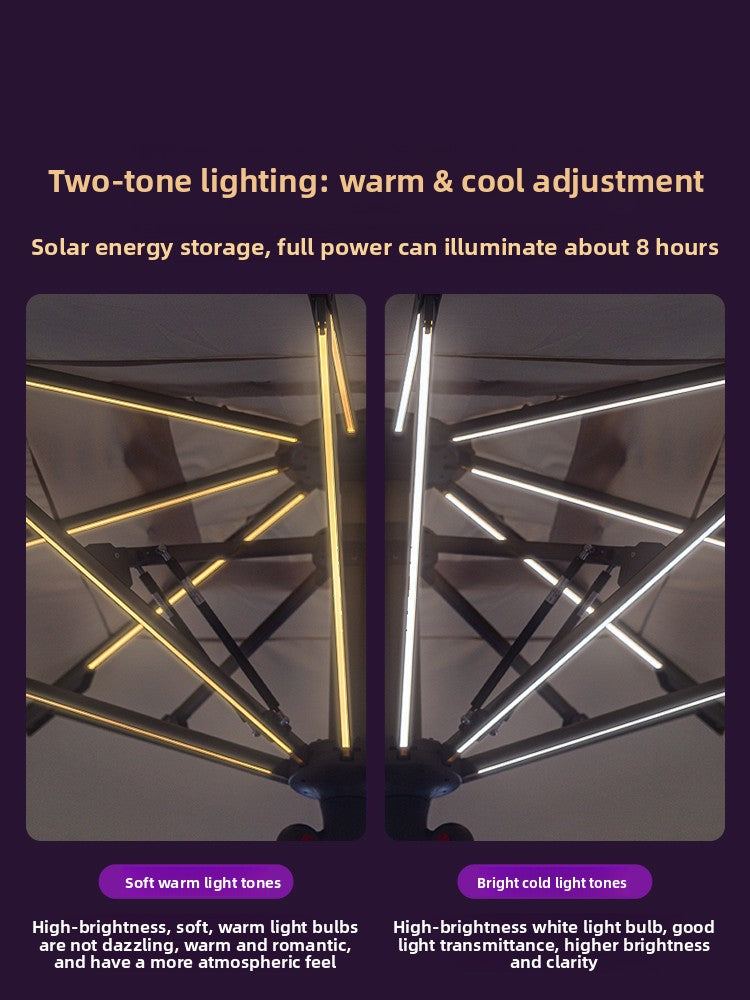 Large Commercial Centre-Pole Parasol — 8 Options | Solar LED Available SUN053