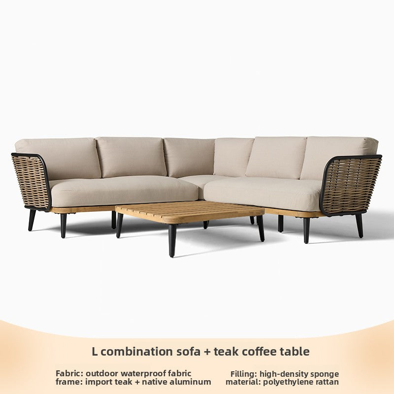 戶外PE藤編設計師柚木沙發組合 SOFA137 配件細節