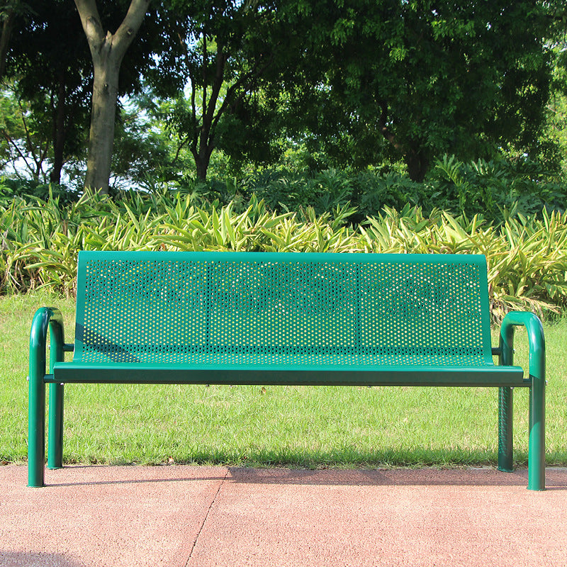 Wrought Iron Outdoor Park Bench 1.2-1.8m Green EFWB-048