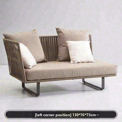 戶外PE藤編鋁架沙發組合套裝 SOFA133 尺寸比例參考