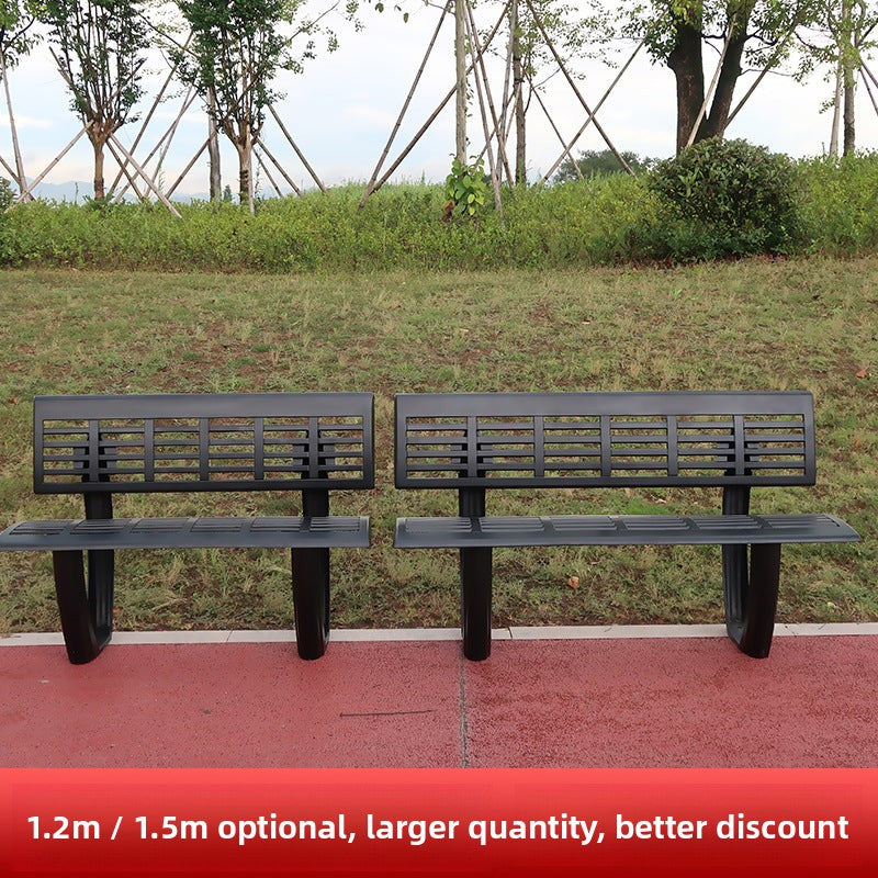 Cast Aluminum Chinese-Style Outdoor Park Bench | Black 1.2/1.5m EFWB-035