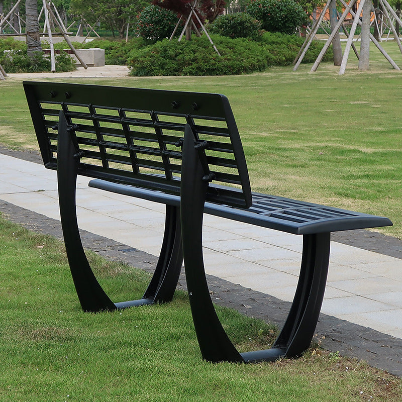 Cast Aluminum Chinese-Style Outdoor Park Bench | Black 1.2/1.5m EFWB-035