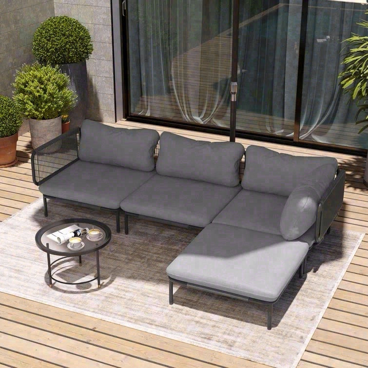 戶外北歐風PE藤編沙發套裝 SOFA130 尺寸比例參考