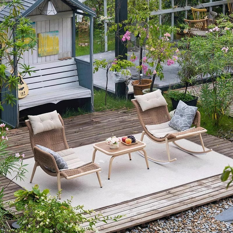 Outdoor Rope-Woven Chaise Lounge & Sofa Chair Series LCH001 | Patio Combos