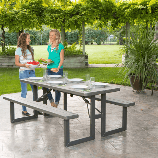 美國 Lifetime HDPE桌子 182cm野餐桌  Lifetime-Table-02-Grey