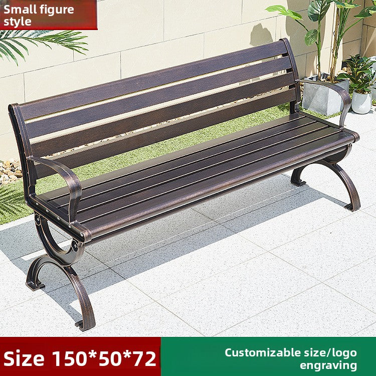 Cast Aluminum Outdoor Park Bench 1.2–2m | Splayed Legs EFWB-034