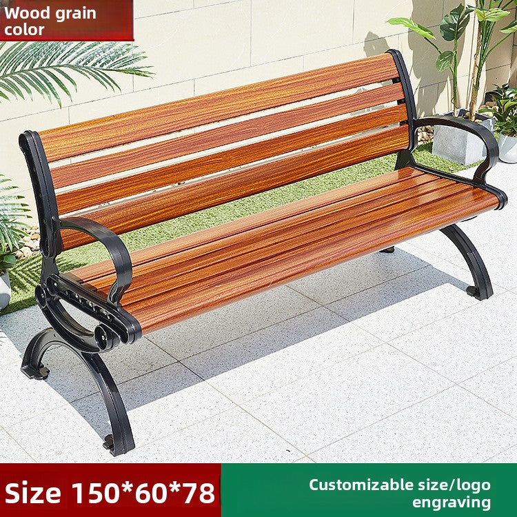 Cast Aluminum Outdoor Park Bench 1.2–2m | Splayed Legs EFWB-034