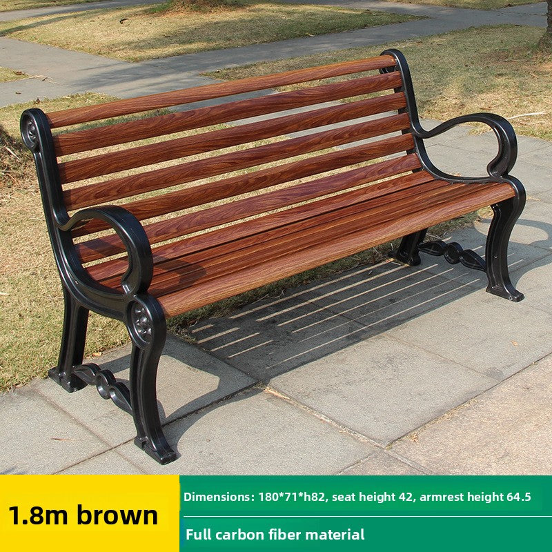 Fiberglass (FRP) Carbon-Fiber Outdoor Park Bench 1.2-1.8m Coffee/Orange EFWB-050