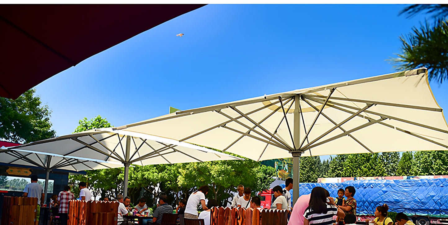 Large Commercial Centre-Pole Parasol — 8 Options | Solar LED Available SUN053